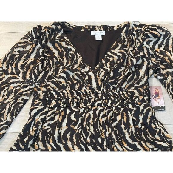 Sofia Vergara animal print maxi/midi dress size S - Picture 3 of 13